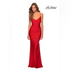 La Femme Scarlet Maxi Dress 28984